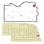 Cass County Nebraska Incorporated and Unincorporated areas Plattsmouth Highlighted